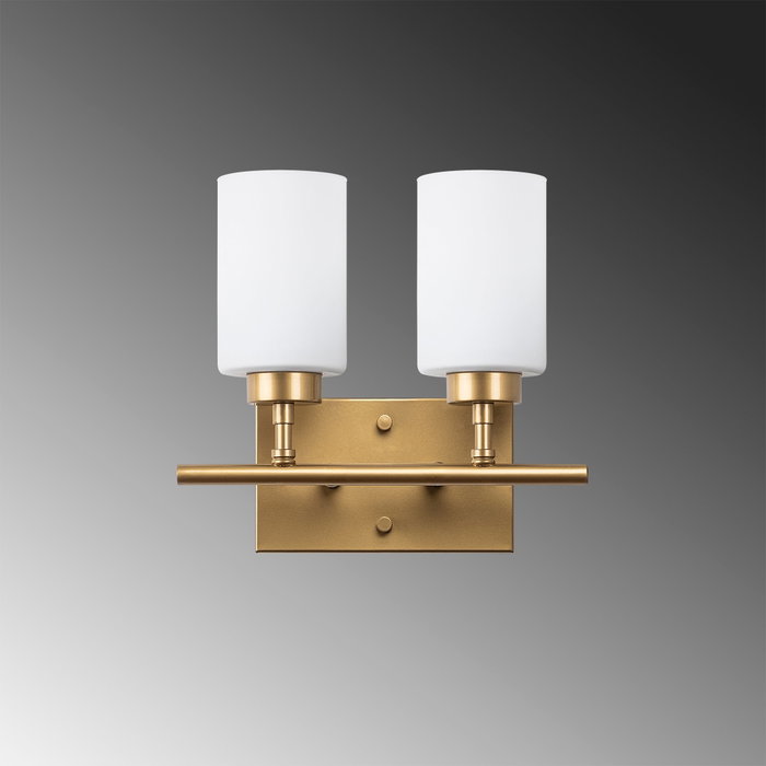 Opviq Lámpara de pared Yensuk - 13123 en Dorado con tapa de cristal